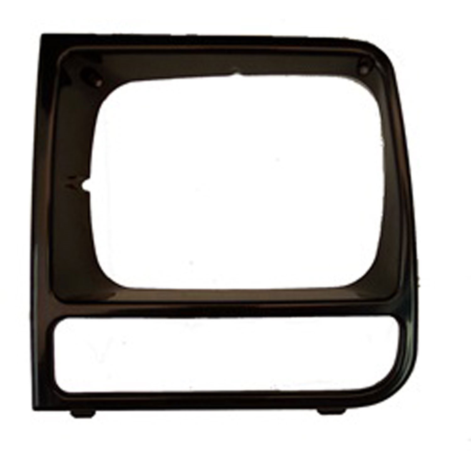 This black headlight bezel from Omix-ADA fits the left side on 97-01 Jeep Cherokee XJ.
