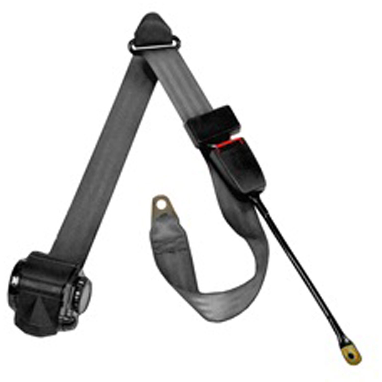This black 3-point tri-lock off road seat belt fits the front or rear seats in 92-95 Jeep Wrangler Y