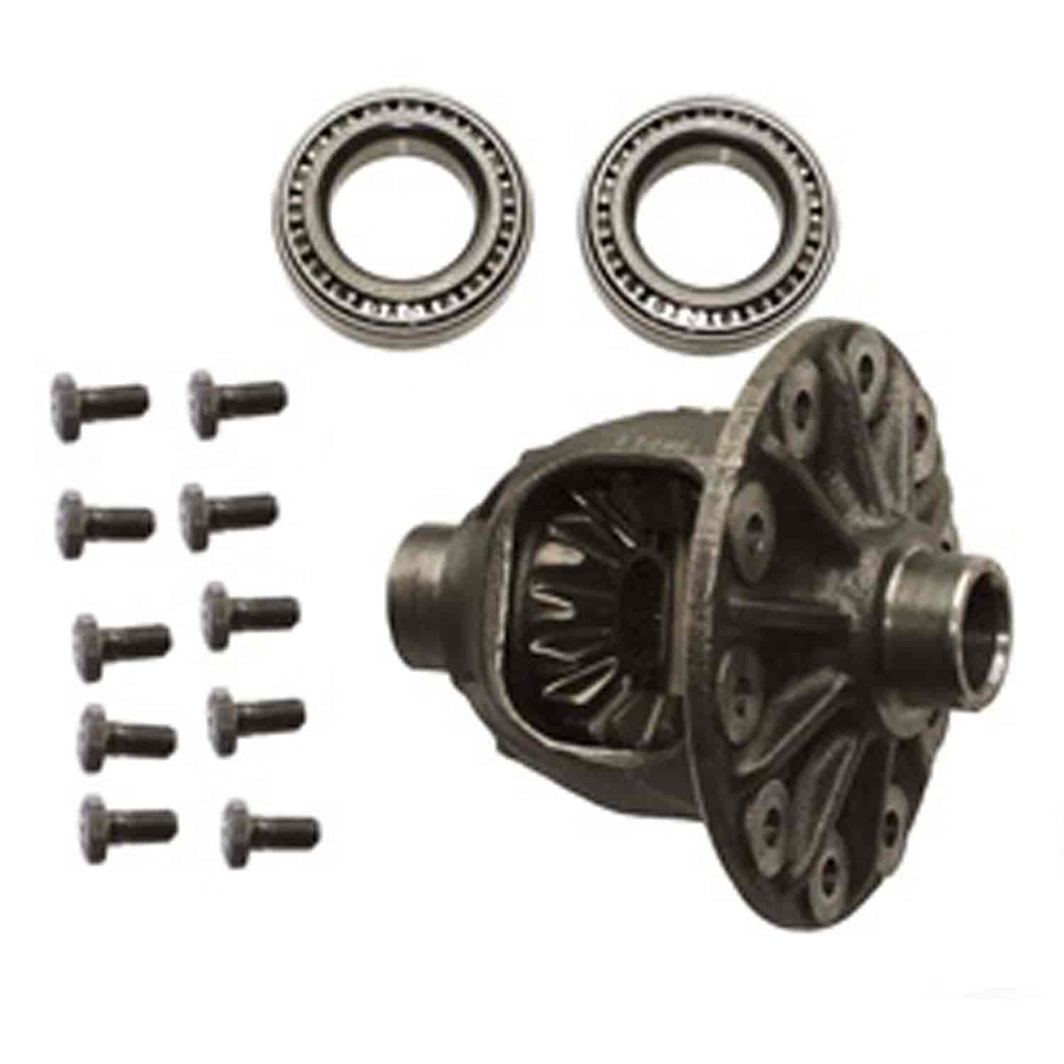 This differential case assembly from Omix-ADA fits the Dana Super 30 front axle in 02-07 Jeep Libert