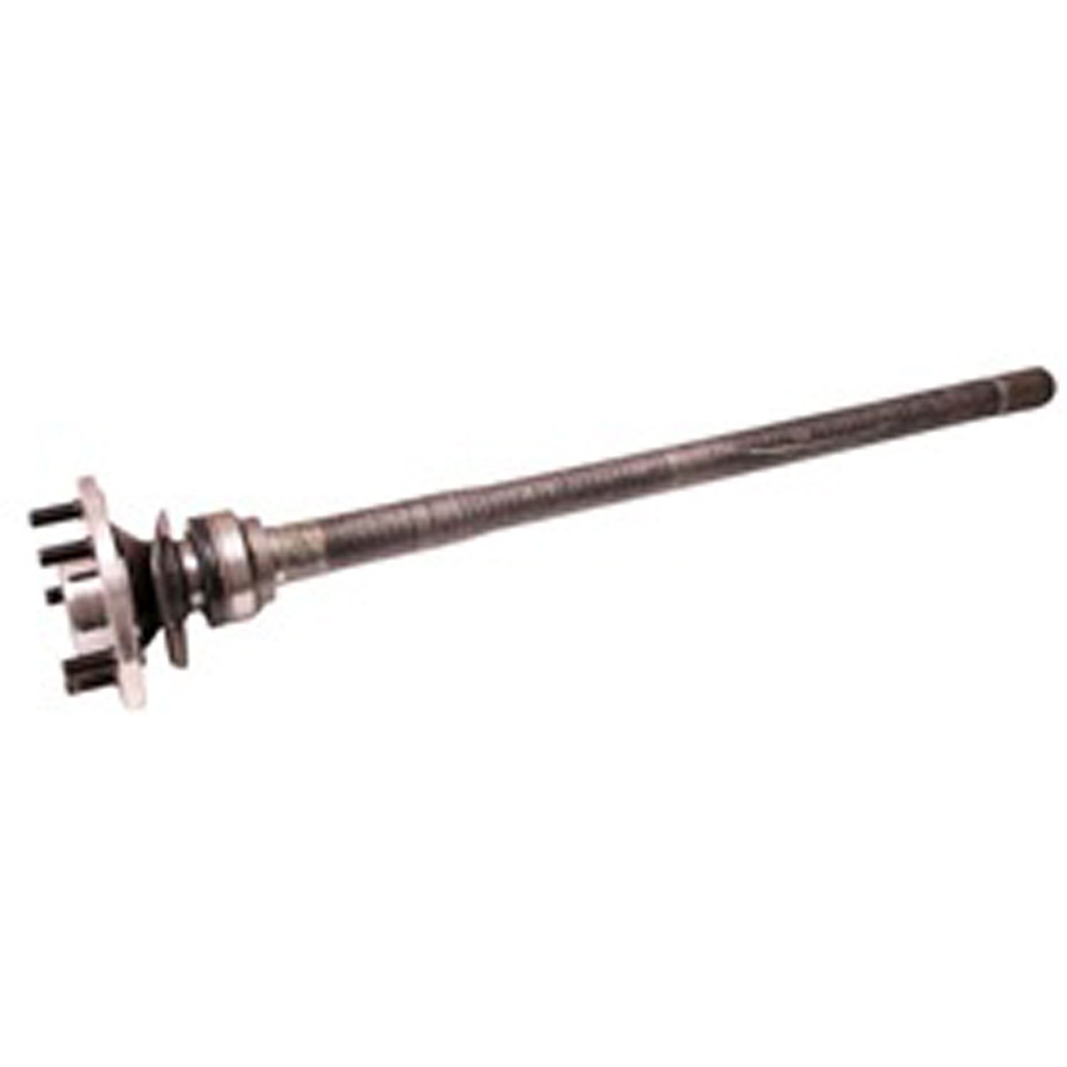 This rear axle shaft for Dana 44 fits the right side of 03-06 Jeep Wrangler TJ with 3.07 to 3.73 rin
