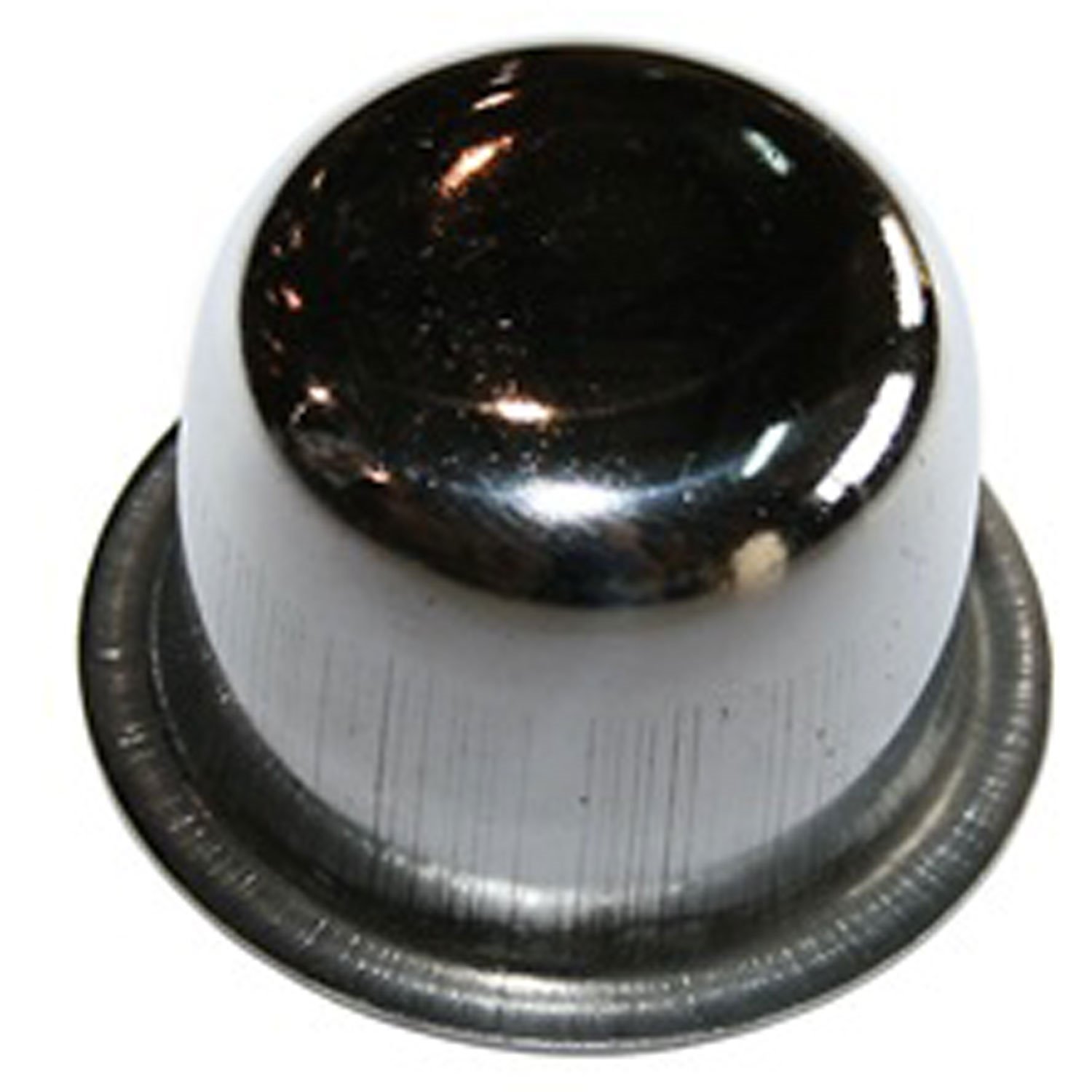 This metal axle hub dust cap from Omix-ADA fits the AMC 20 rear axle found in 76-86 Jeep CJ models.