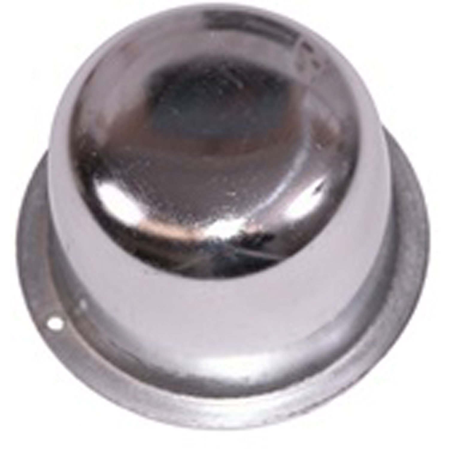 This chrome metal axle hub dust cap from Omix-ADA fits 41-66 Willys models with Dana 25 front axle o