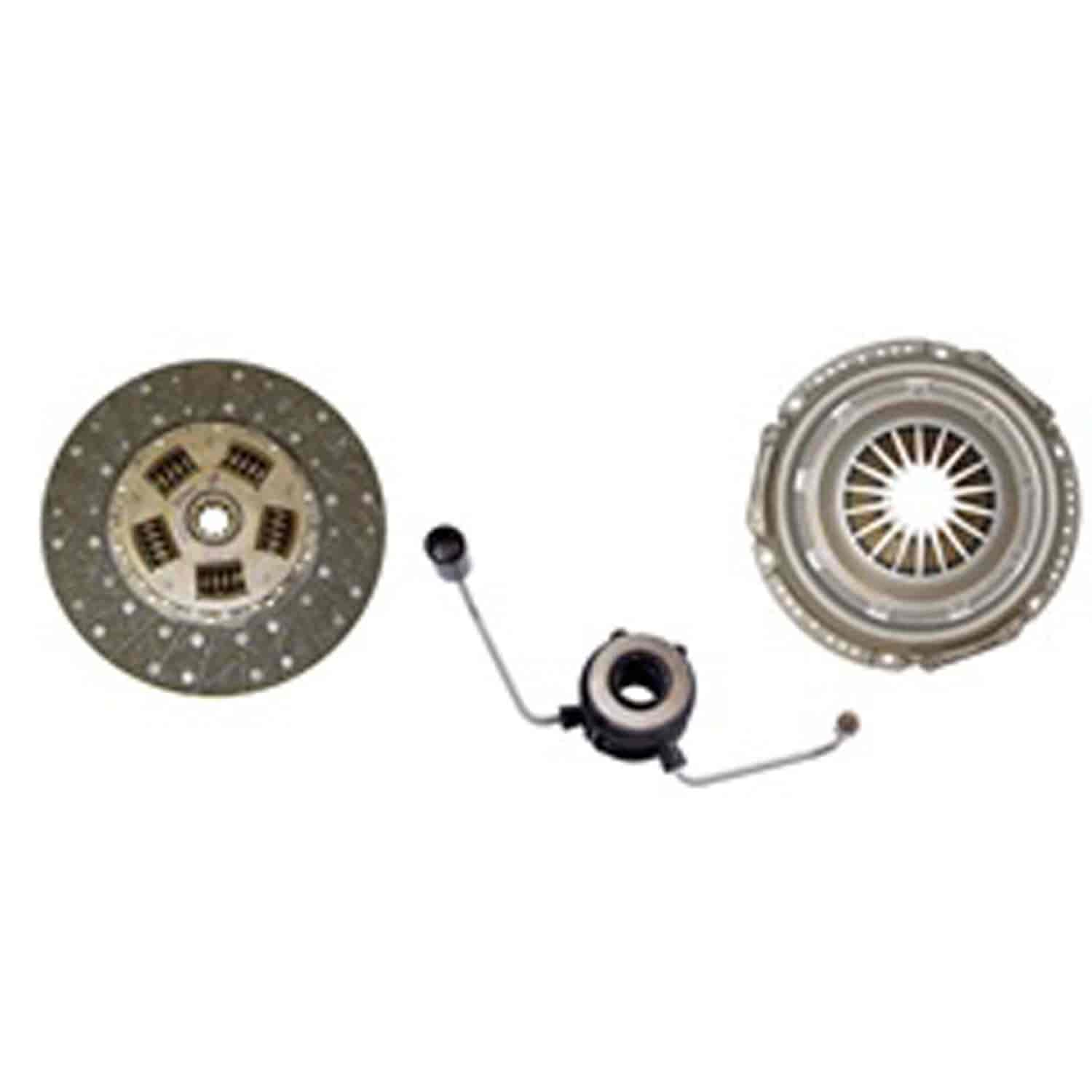 This clutch kit from Omix-ADA fits 89-91 Jeep Wrangler YJ XJ Cherokees and MJ Comanches with the 6-c