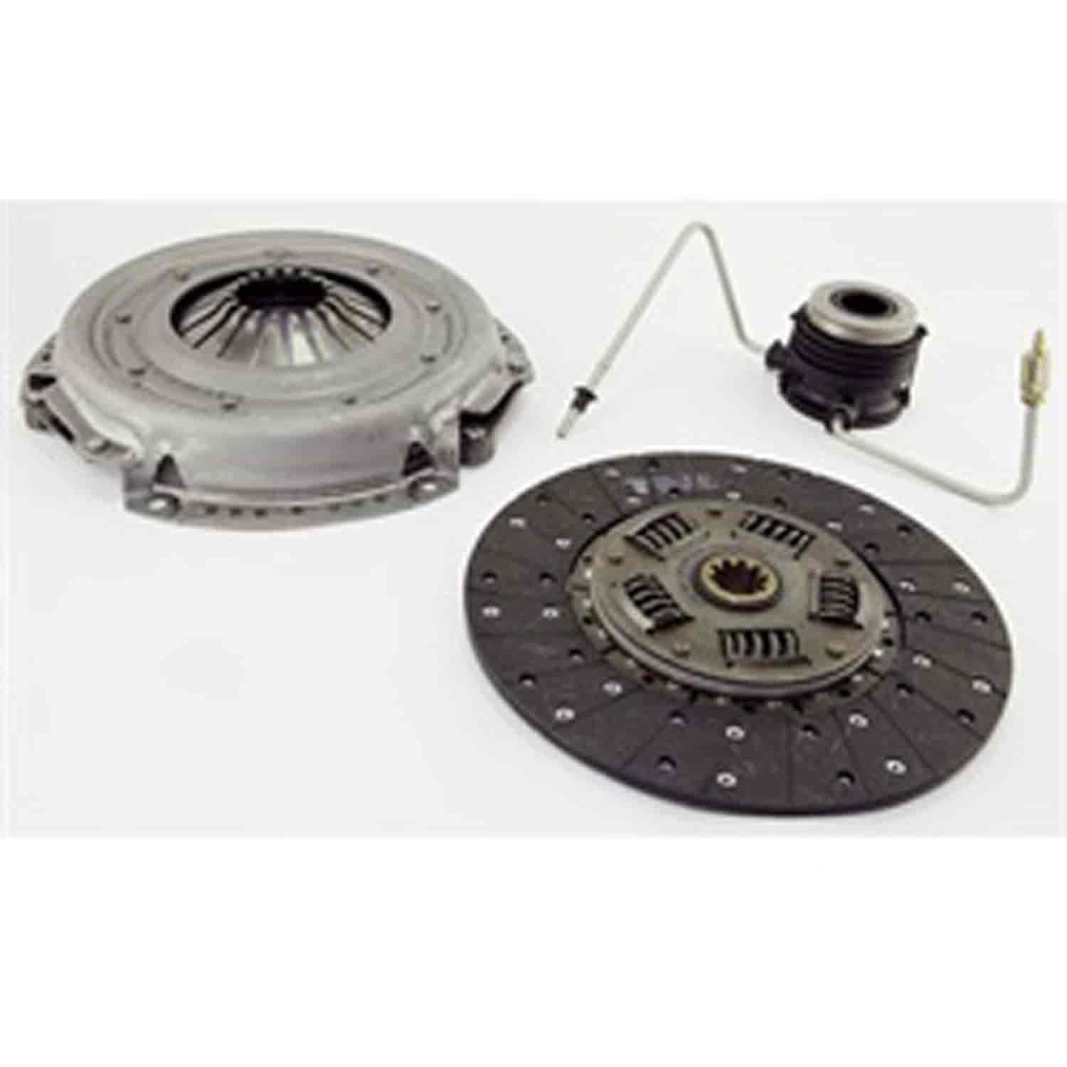 This regular clutch kit fits 1993 Jeep Cherokee and Wrangler with a 4.0L. This kit includes the pres