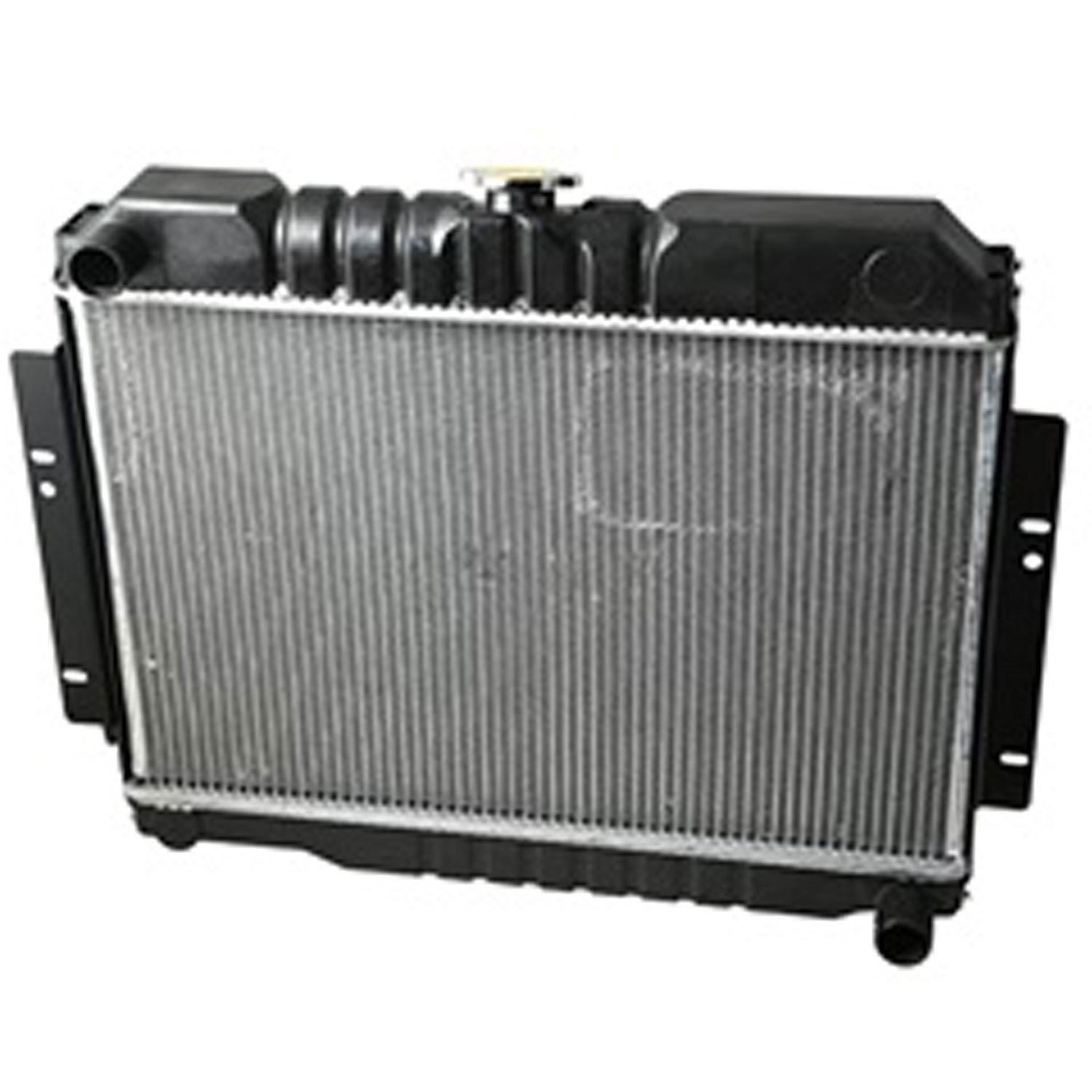 This 2 row radiator with center fill fits 72-83 CJ-5 72-75 CJ-6 76-86 CJ-7 81-86 CJ-8 5.0/5.7L GM en