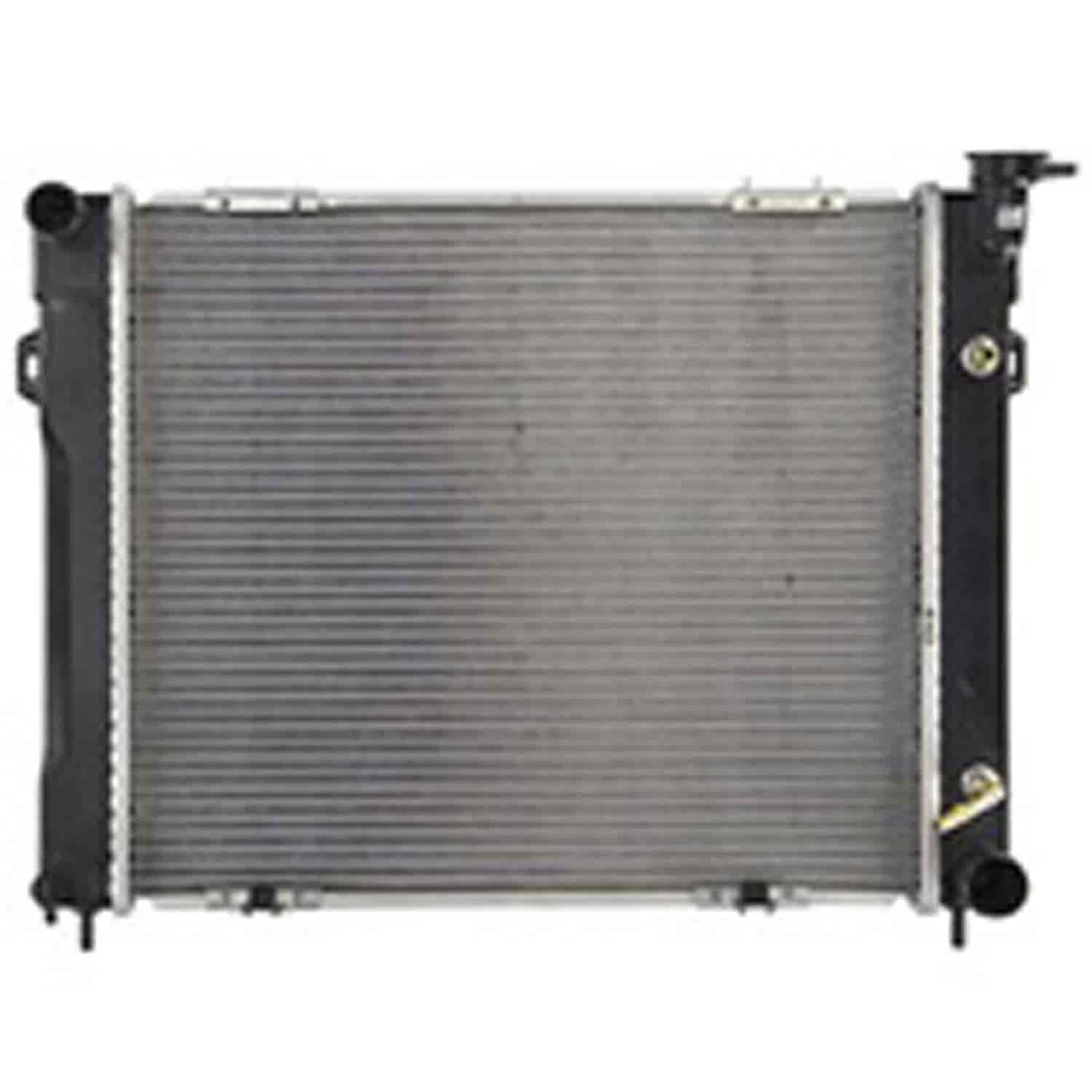 This 1 row radiator from Omix-ADA fits 95-97 Jeep Grand Cherokee ZJ wit a V8 engine.