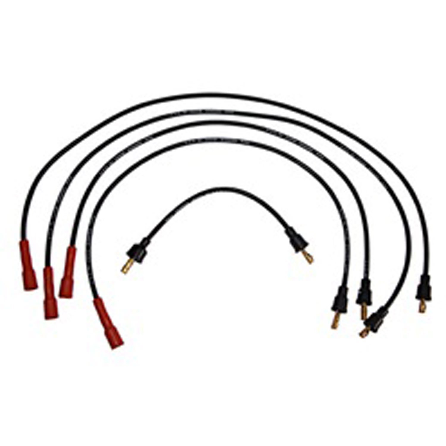 Ignition Wire Set For 134 CI With F-Head 1952-1971 M38A1 1953-1967 CJ3B 1955-1971 CJ5 1955-1971 CJ6