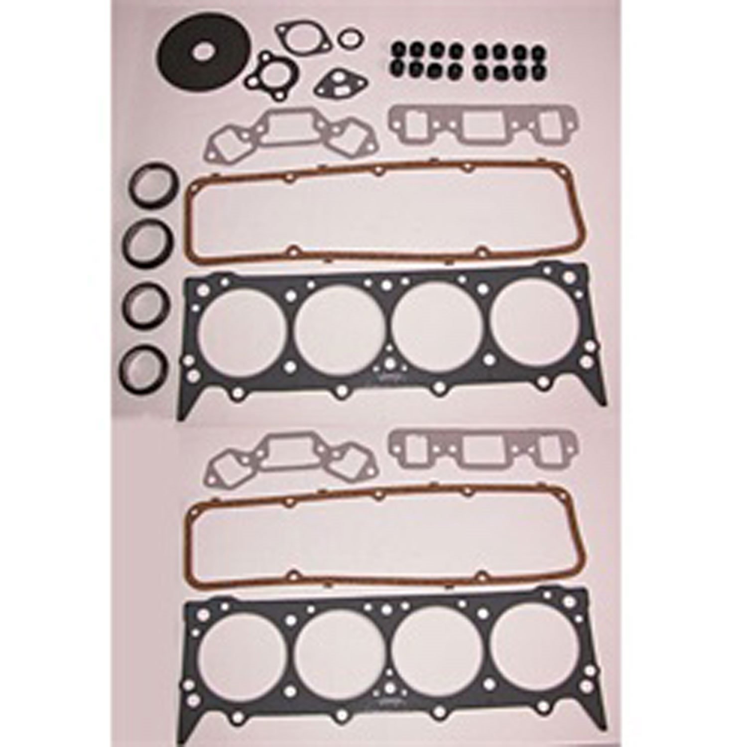 This upper engine gasket set from Omix-ADA fits the 360 and 401 cubic inch engines in 74-91 SJ model