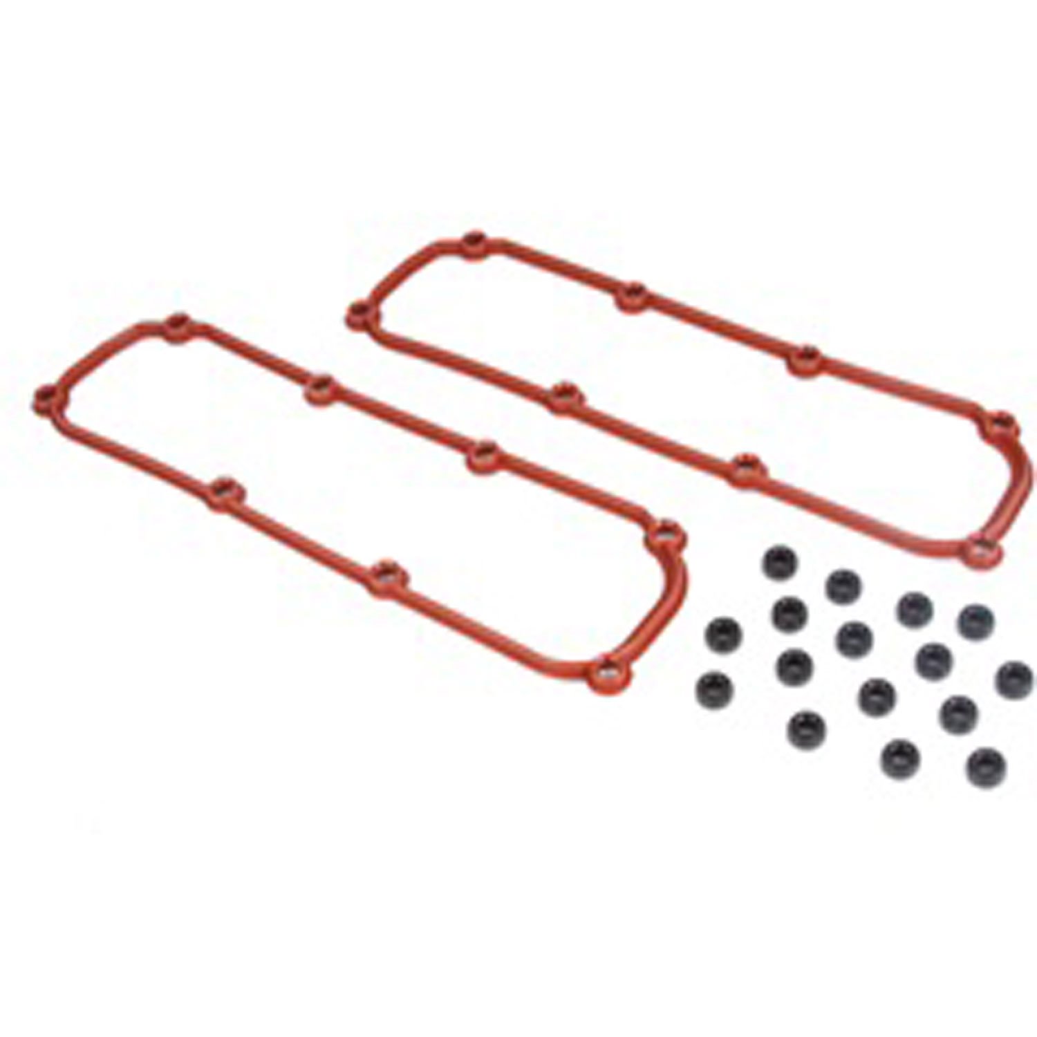 This pair of valve cover gaskets from Omix-ADA fit the 3.8L engine in 07-11 Jeep Wrangler.
