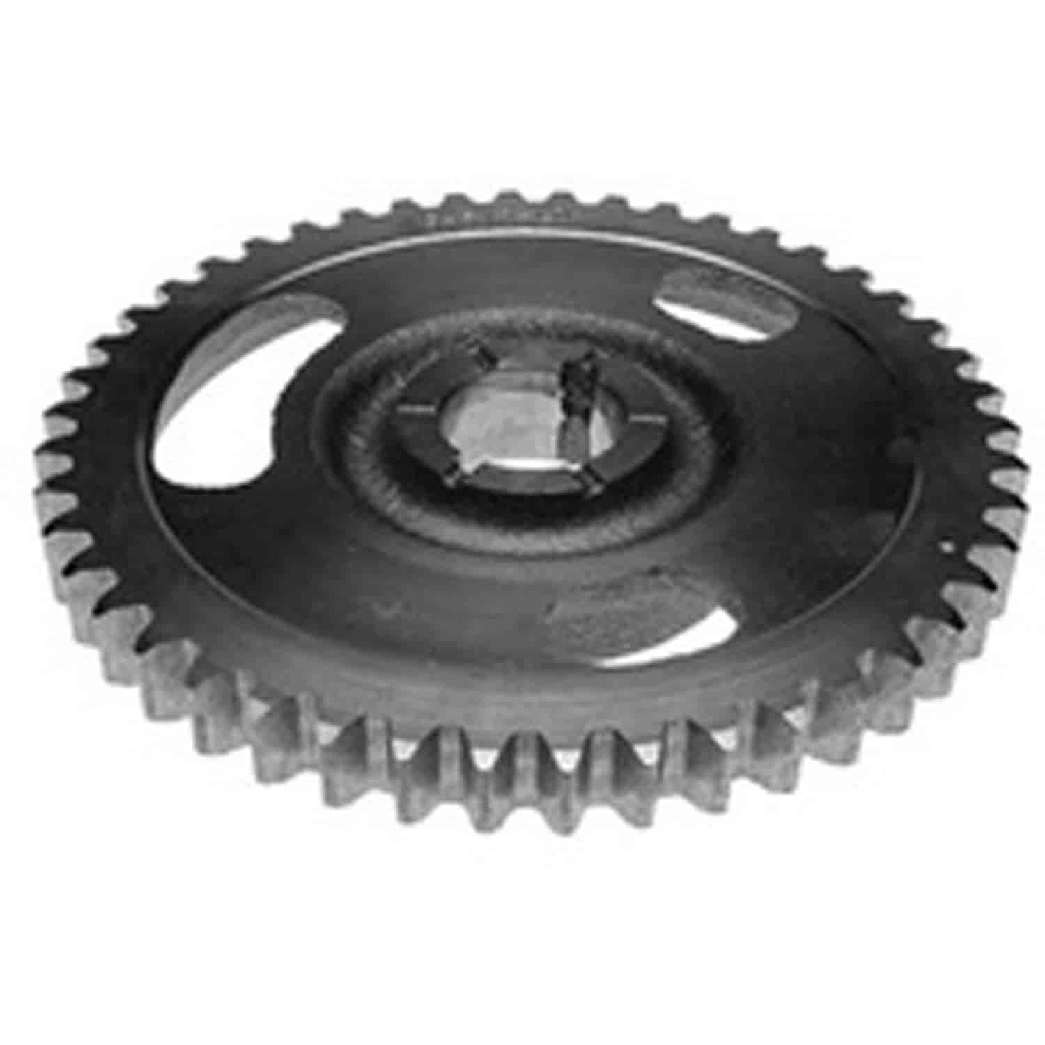 This camshaft sprocket fits the 5.0L engine in 79-81 Jeep CJs and the 5.9L or 6.6L engines used in 7