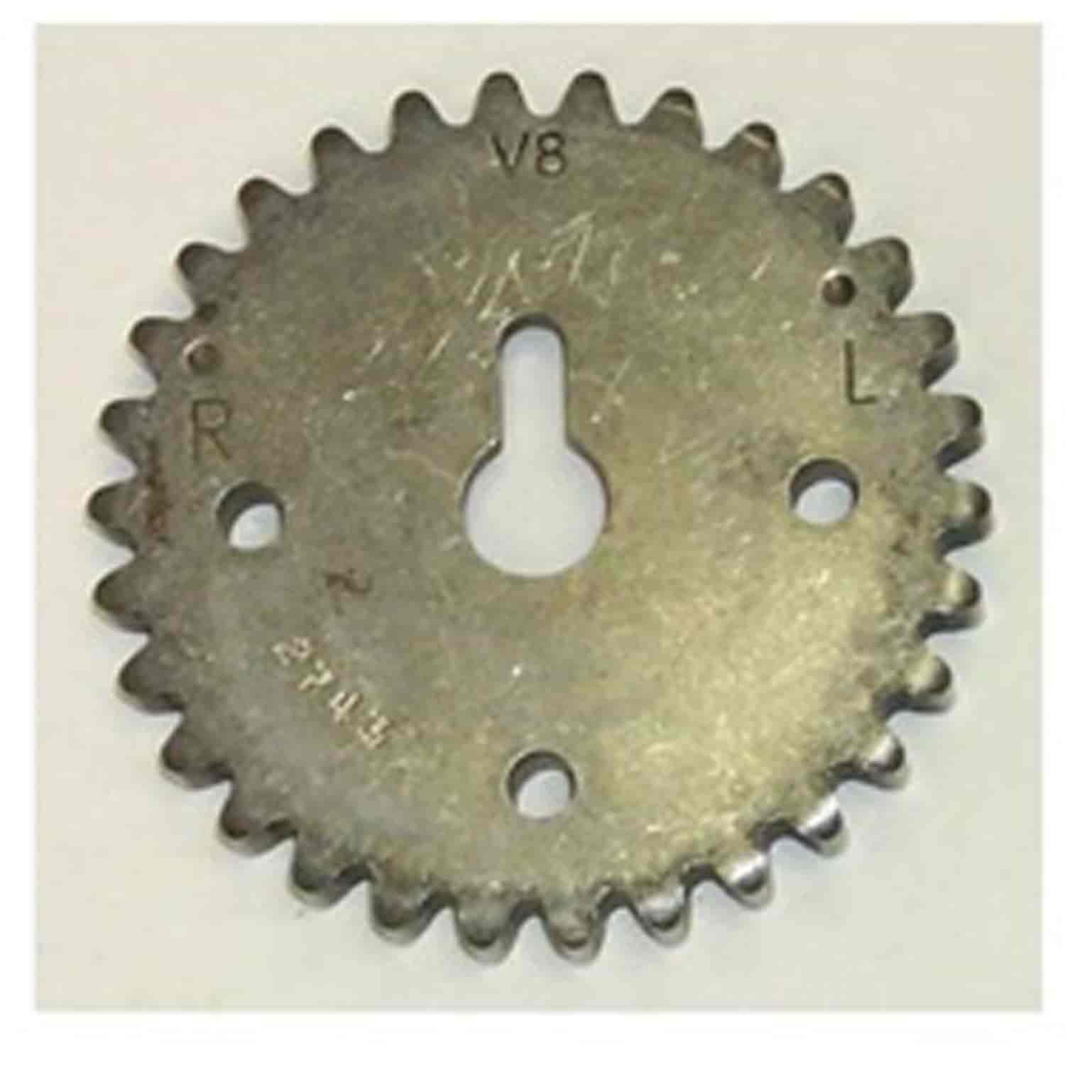 This camshaft sprocket from Omix-ADA fits the left