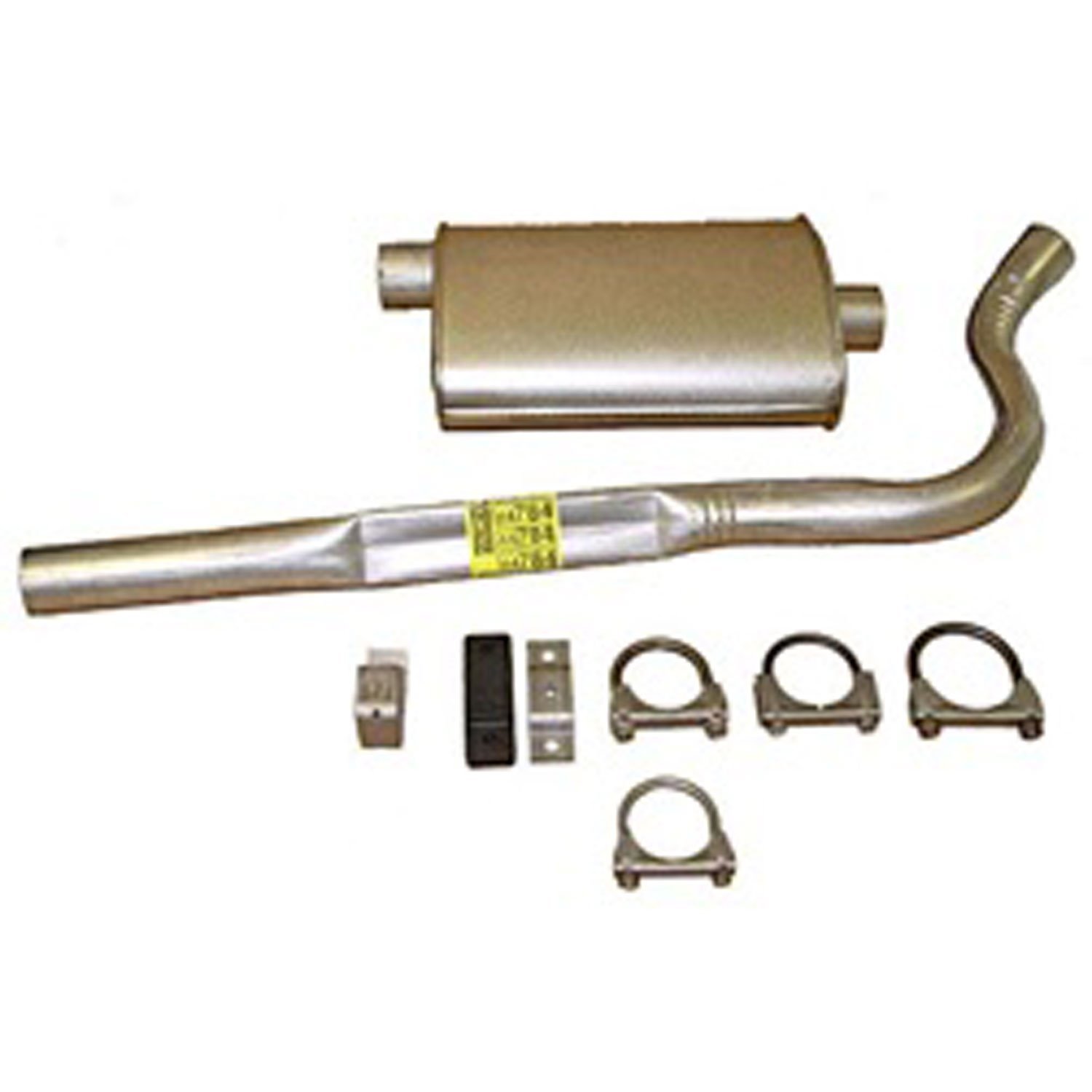 Muffler and Tailpipe Kit 3.8L and 4.2L For Models With Catalytic Converters Includes Clamps And Hang
