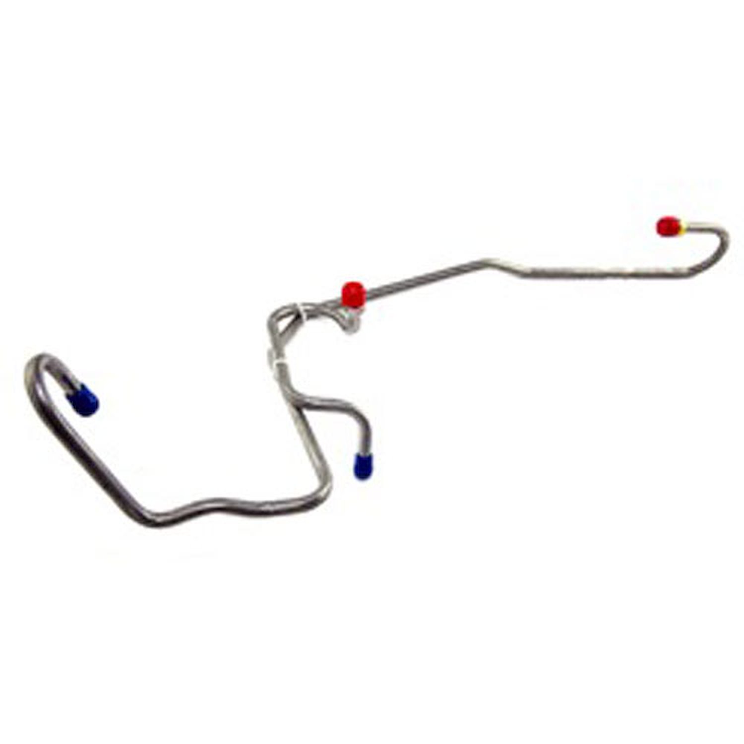 Replacement fuel line from Omix-ADA connects fuel pump to carb., Fits 76-81 Jeep CJ7 with a 304 cubic inch engine.