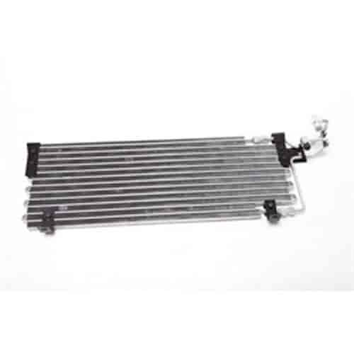 This AC condenser from Omix-ADA fits 92-97 Jeep Cherokees with a 4.0L engine and a serpentine belt.