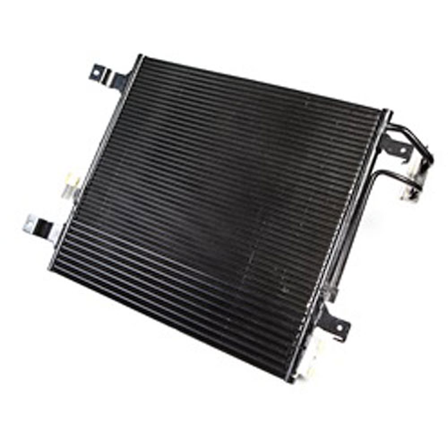 Replacement air conditioning condenser from Omix-ADA, Fits 07-12 Jeep Wranglers with a transmission oil cooler