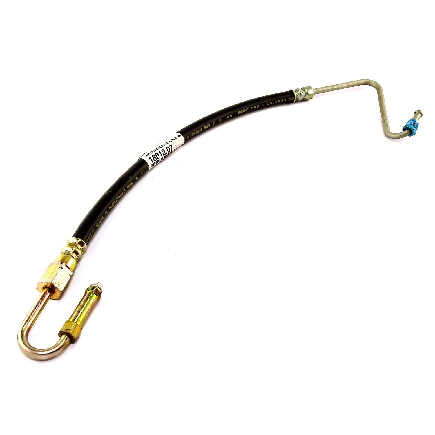 Replacement power steering pressure hose from Omix-ADA, Fits 91-95 Jeep Wrangler with 2.5 liter 4-cylinder engine.