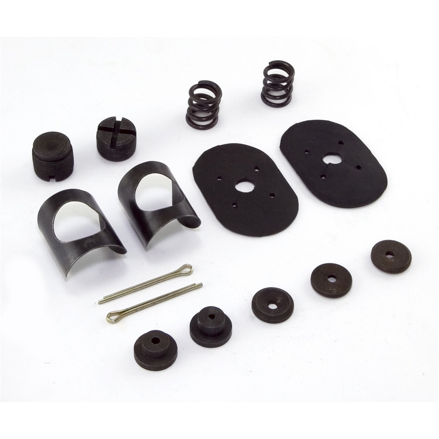 This drag link repair kit includes caps cups springs and washers. Fits 41-71 Willys and Jeep models.