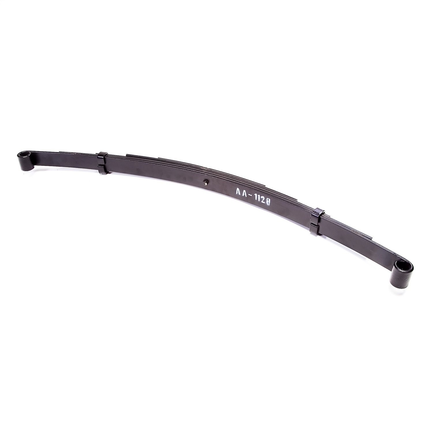 Stock replacement 5 leaf front spring from Omix-ADA, Fits 55-75 Jeep CJ5. Left or right side.