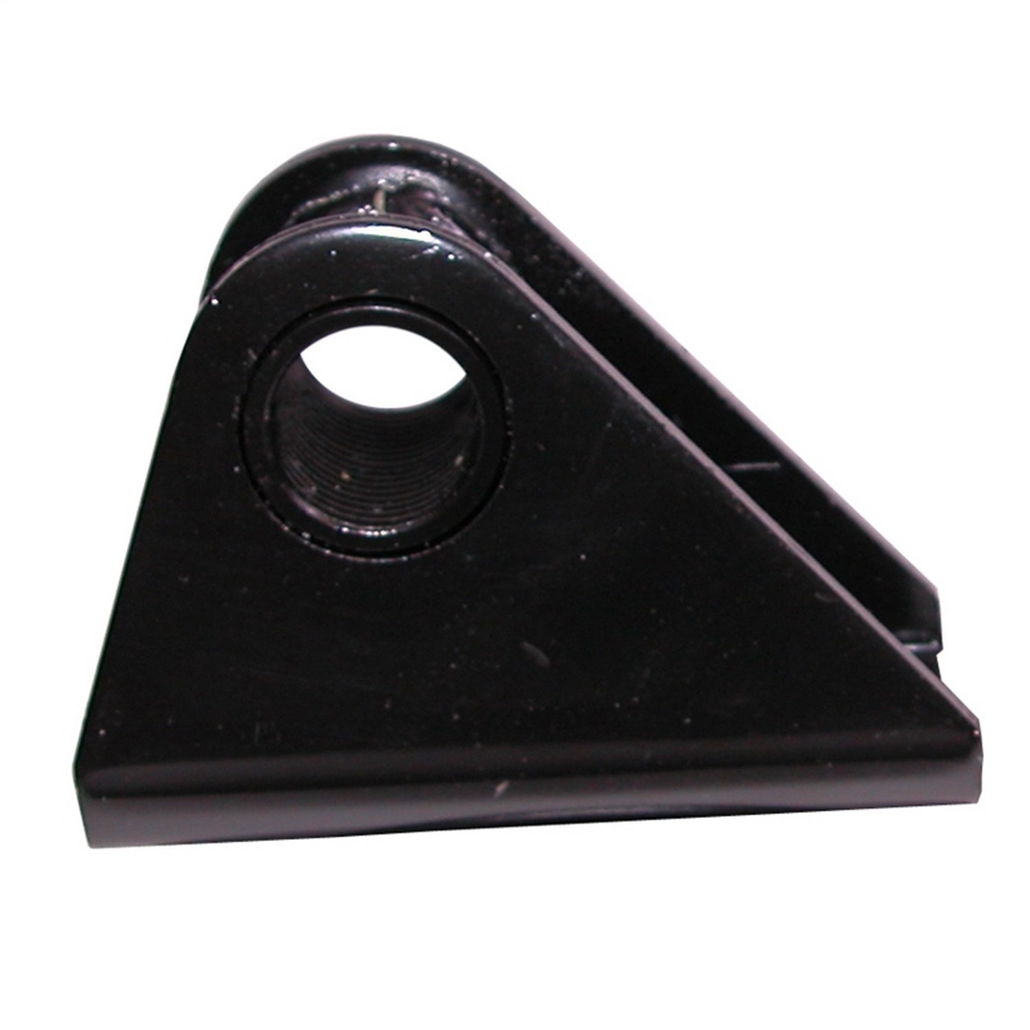 This factory-style threaded shackle bracket from Omix-ADA will work on the front or rear leaf springs. Fits 41-68 Willys models.
