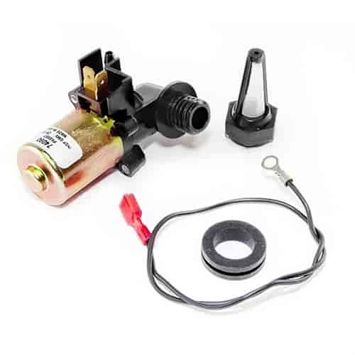 Replacement windshield washer pump kit from Omix-ADA includes pump and filter, Fits 72-86 Jeep CJ and SJ models