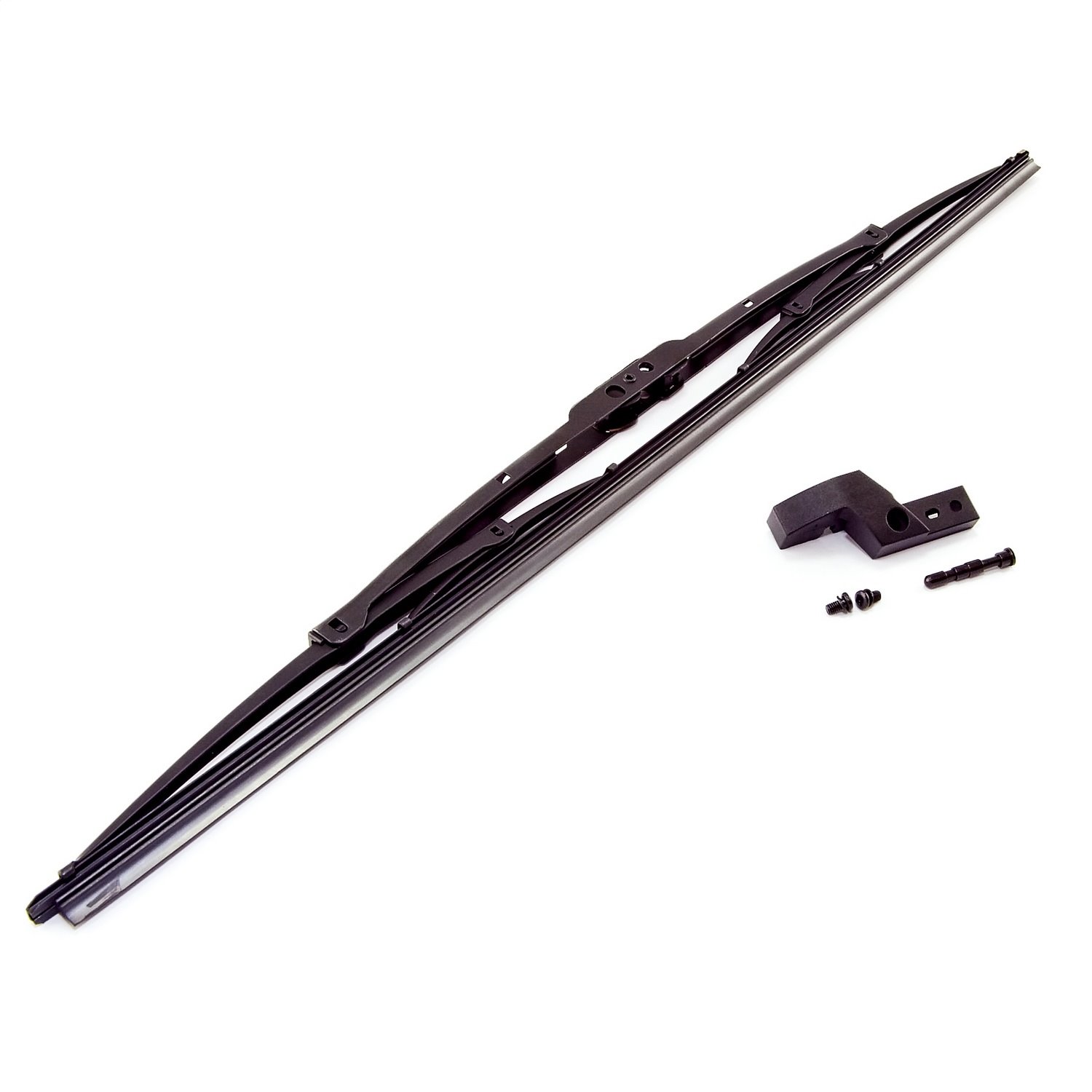 This 19 inch front windshield wiper blade from Omix-ADA fits 93-98 Jeep Grand Cherokee ZJ and 02-07 KJ Libertys.