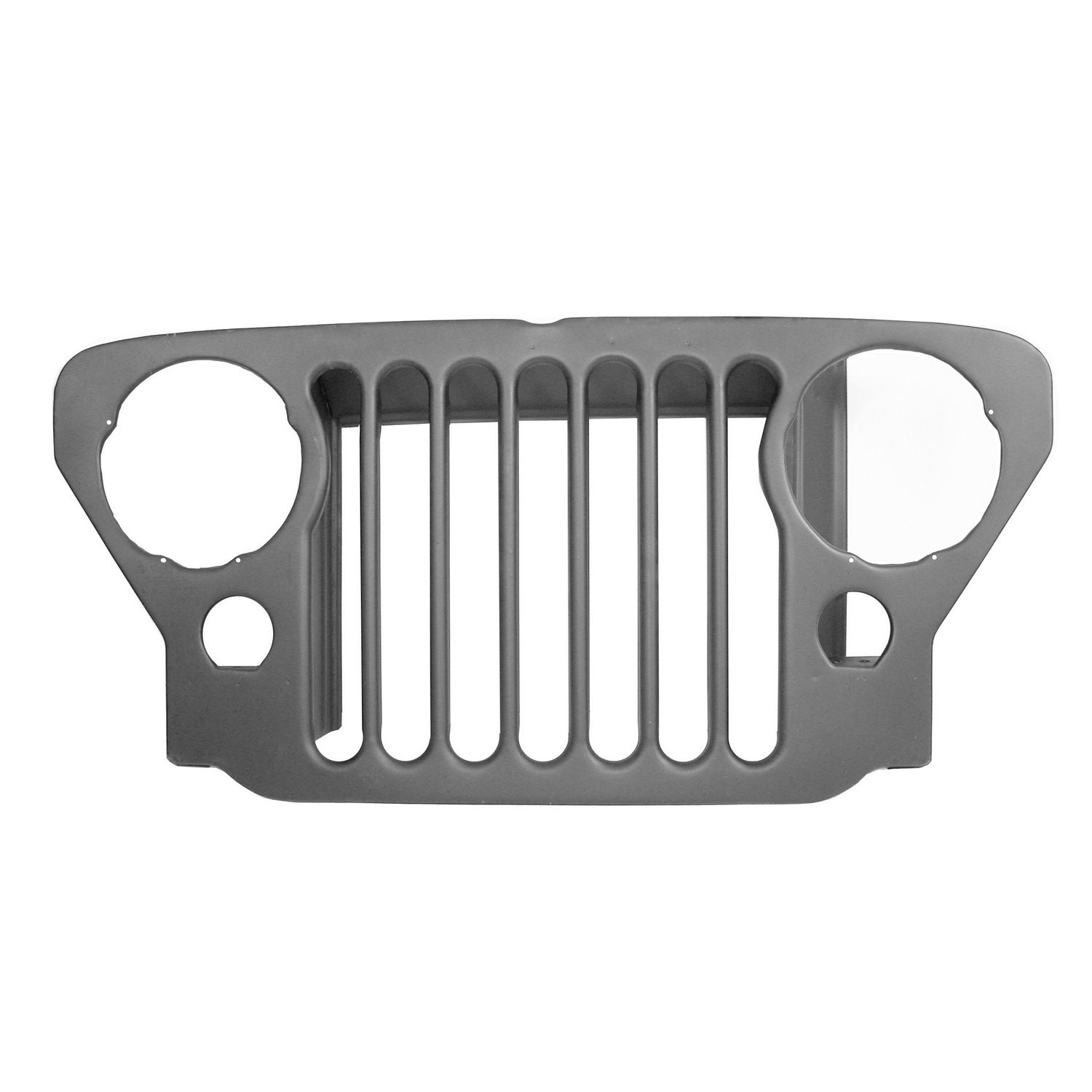 Steel replacement grille from Omix-ADA, Fits late 1945 to 1946 Willys CJ2A.