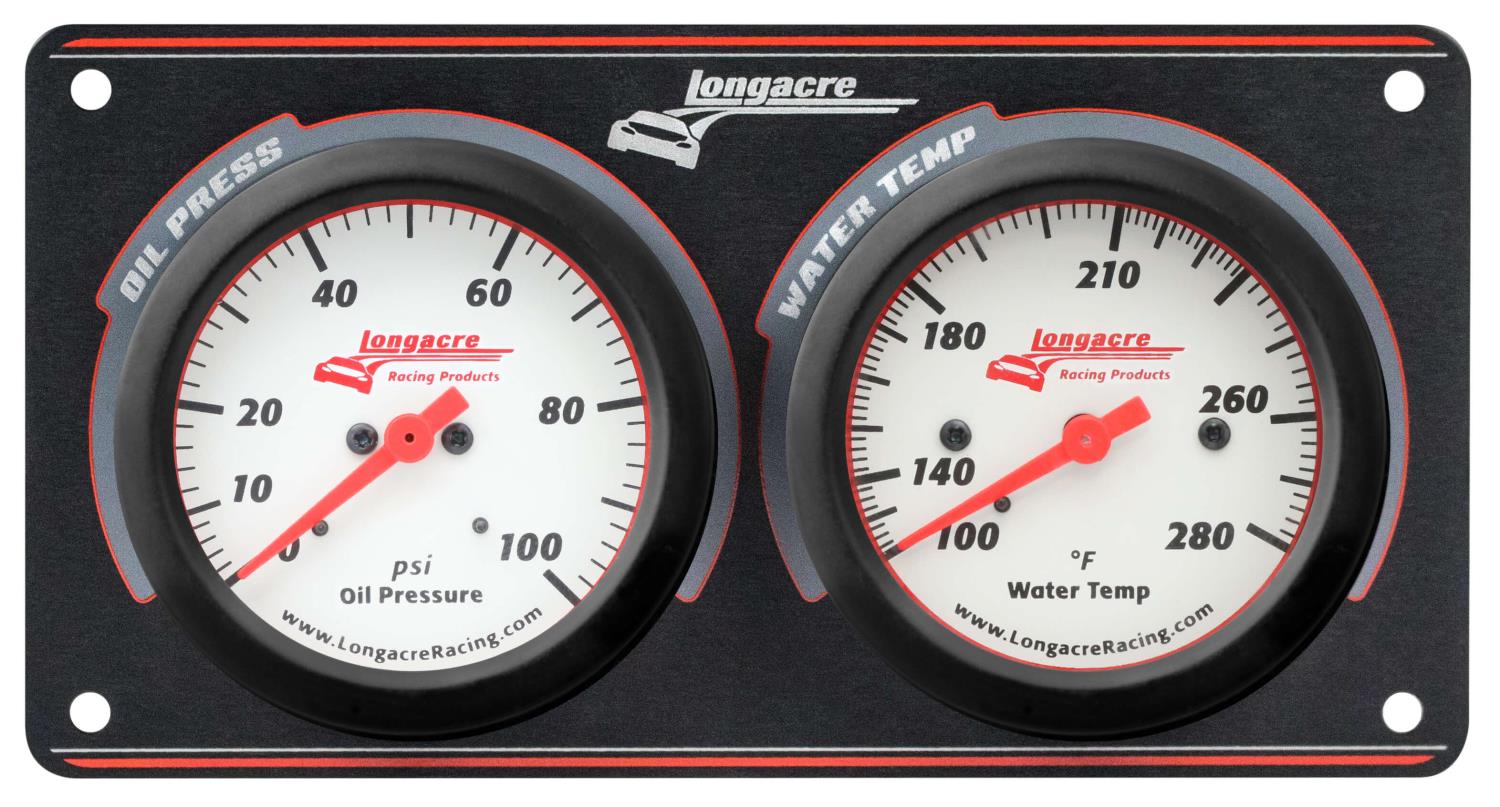Sportsman Elite 2-Gauge Panel [Oil Pressure, Water Temperature] 0-120 PSI