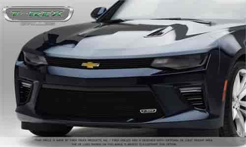 Chevrolet Camaro SS RS V6 V8 Billet Main Overlay 2 Pc Black Powdercoated Aluminum Bars