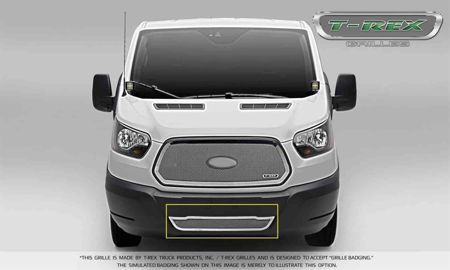 Ford Transit Polished Upper Class Stainless Mesh Bumper