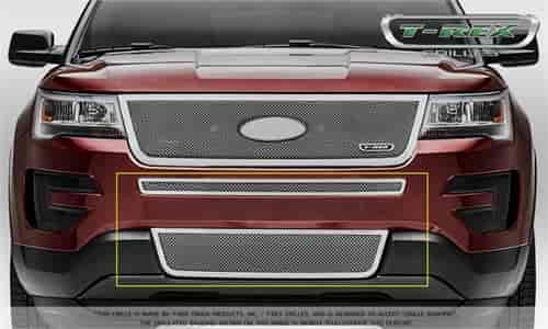 Ford Explorer Upper Class Stainless Mesh Bumper 2 pcs Overlay