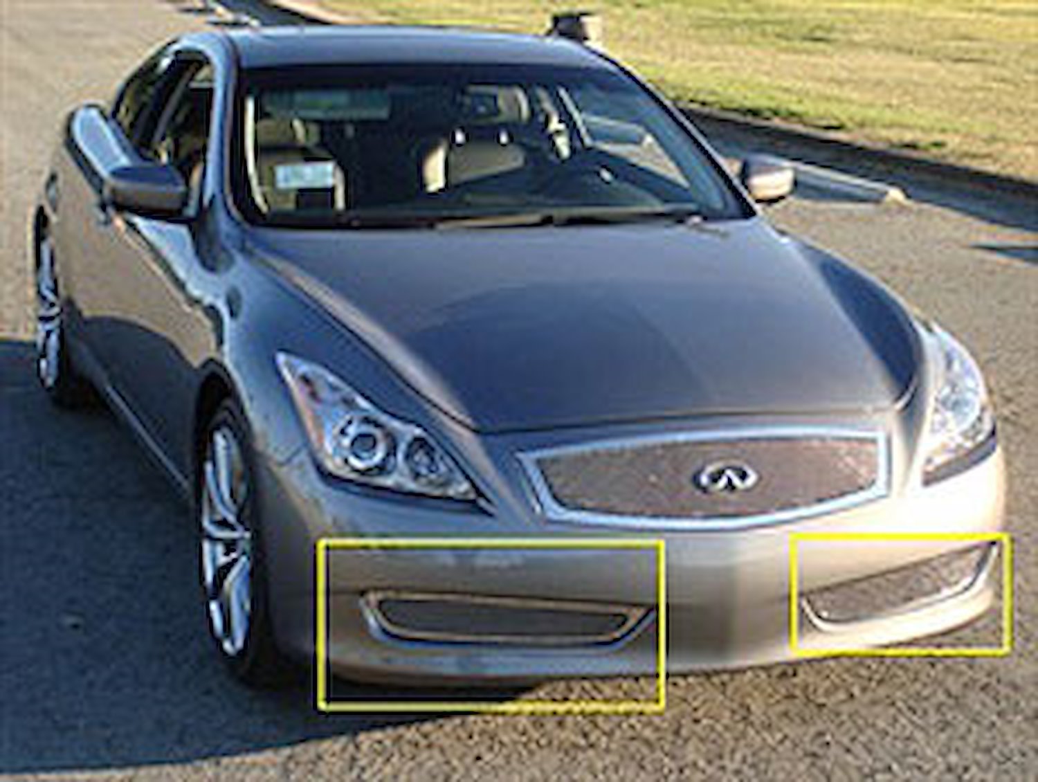 Upper Class Mesh Bumper Grille Insert 2008-2010 Infiniti G37 Coupe Polished Stainless Steel
