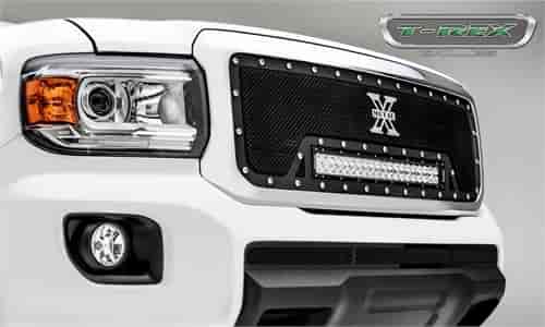 GMC Canyon Torch Series LED Light Grille 1 - 20 LED Bar Formed Mesh Grille Main Insert 1 Pc Black Po