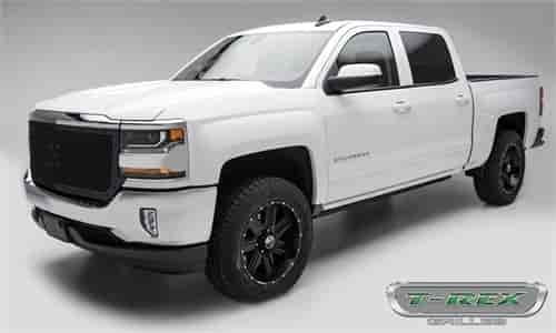 Chevrolet Silverado 1500 X-Metal Series Main Grille Replacement W/ Small Mesh Powder Coated Black St