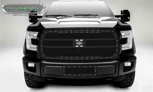 Ford F150 Platinum with Forward Camera X-Metal Formed Mesh Main Replacement 1 Pc Flat Black Powderca