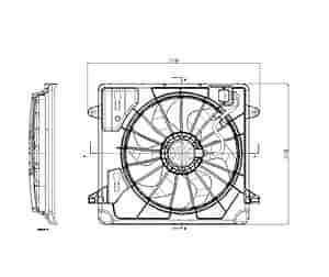 Radiator/Condenser Dual Cooling Fan Assembly 2007-10