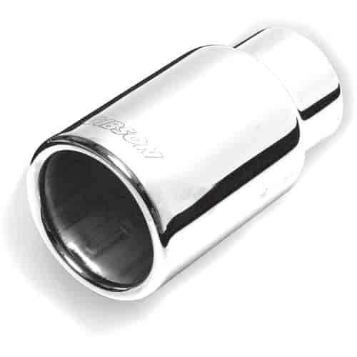 Stainless Steel Rolled Edge Exhaust Tip Inlet: 2.5"