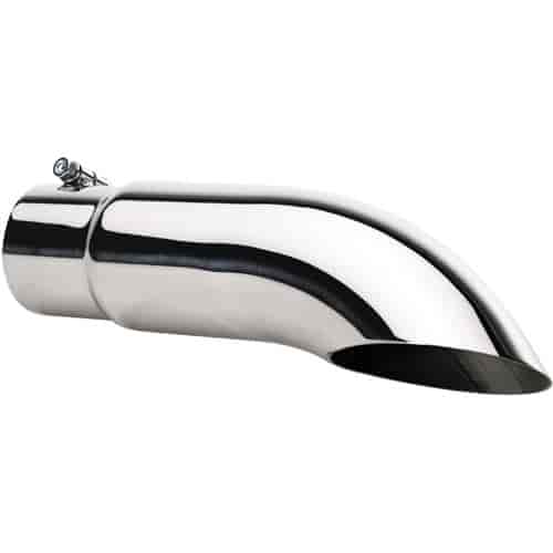 Stainless Steel Turndown Angle Cut Exhaust Tip Inlet: 3"