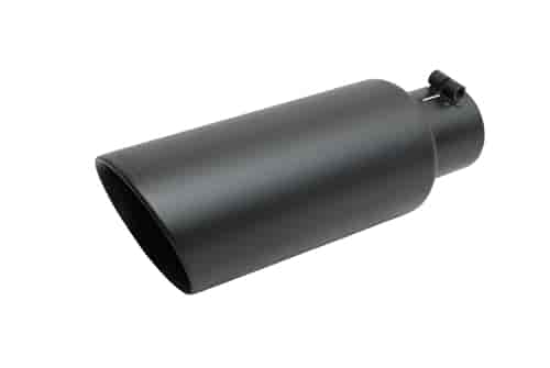 500417-B Black Ceramic Double Walled Angle Exhaust Tip