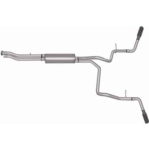 Dual Extreme Stainless Cat-Back Exhaust 02-06 Cadillac Escalade EXT