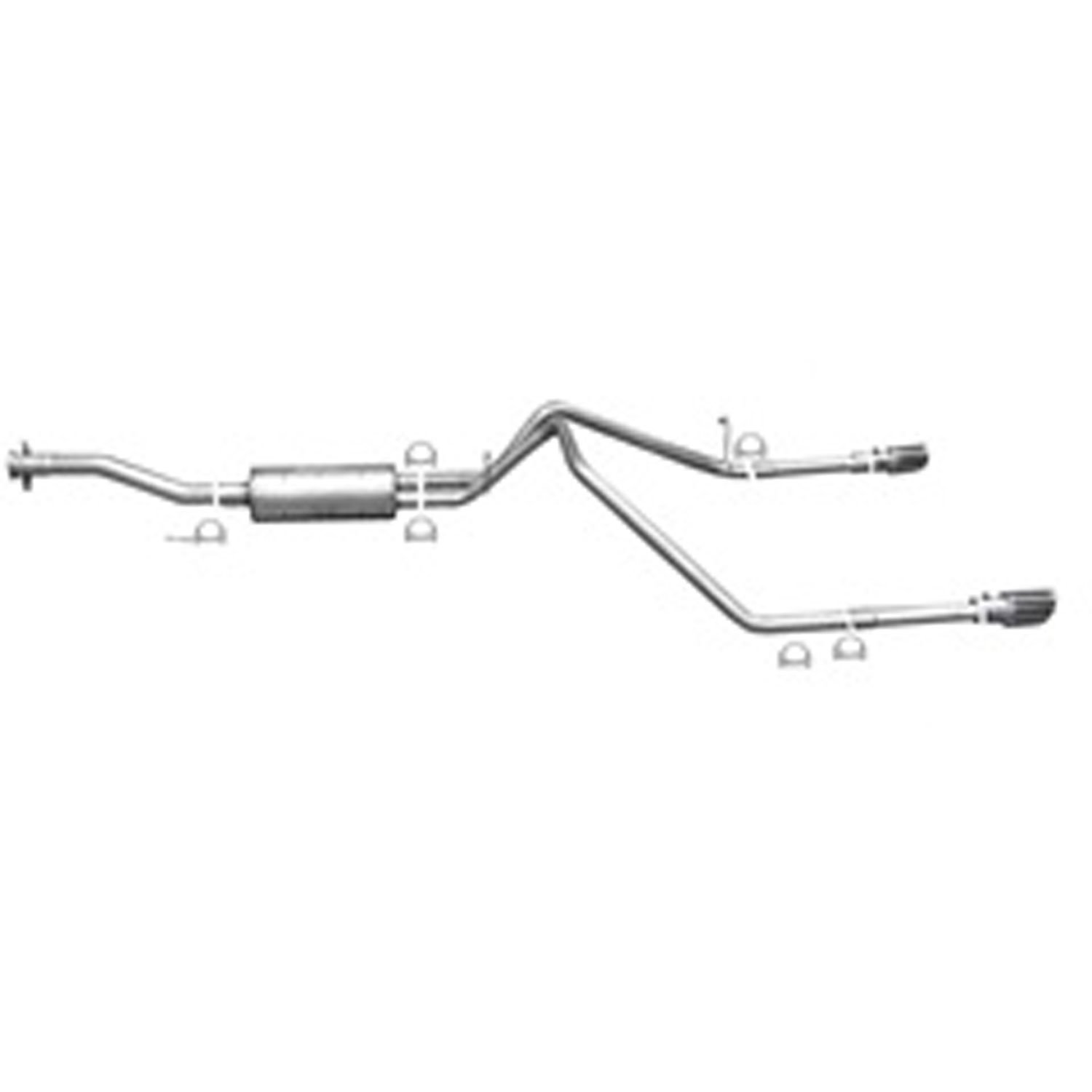 Cat-Back Dual Split Exhaust System Stainless