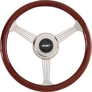 Banjo Style Steering Wheel Mahogany Wood Grip
