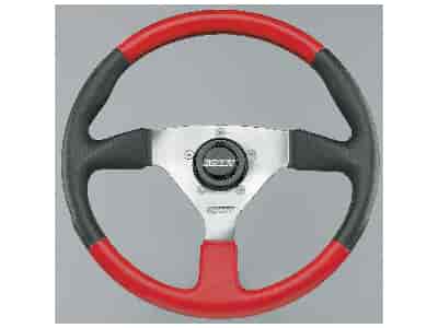 Formula-1 Steering Wheel Black and Red Vinyl Hand