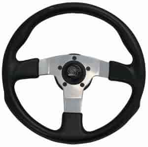 GT Rally Steering Wheel Black Leather Grained Finish