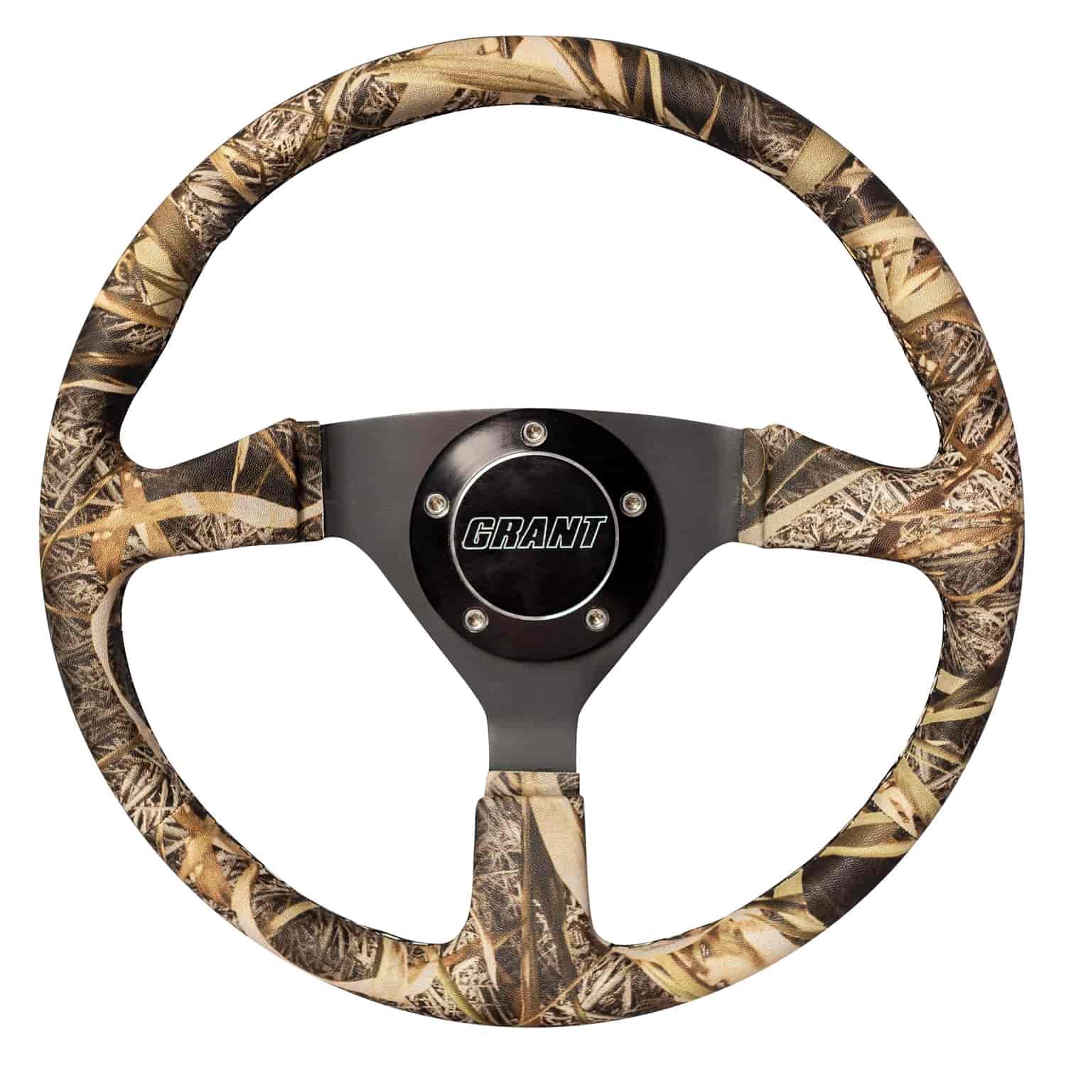 Formula-1 Series Steering Wheel Satin Black Anodized with Camo All Weather Vinyl Grip