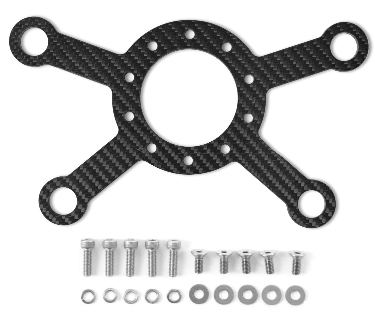 4-Hole Carbon Fiber Steering Wheel Switch Plate
