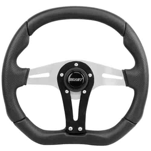 D-Series Steering Wheel Clear Anodized with Black Grip
