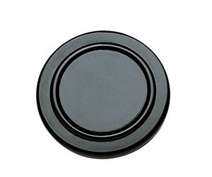 Horn Button Plain Black Plastic