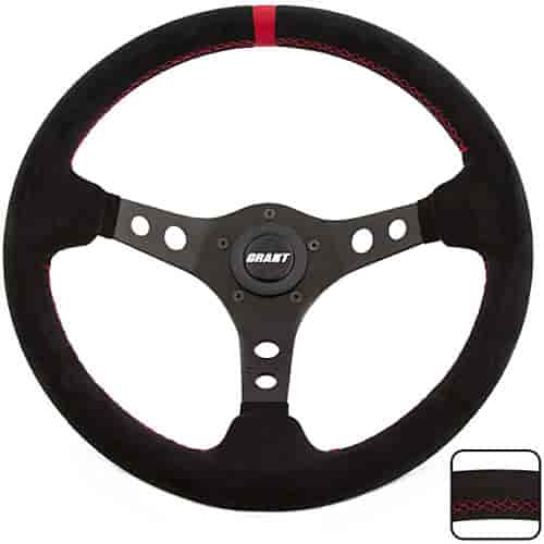 Suede Series Steering Wheel Black Anodized