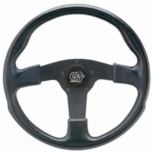 GT Rally Steering Wheel Black Leather Grained Finish Grip