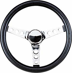 Black Foam Grip Steering Wheel 12-1/2" Diameter